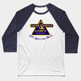 SeaQuest Show Logo with Podcast Catchphrase Baseball T-Shirt